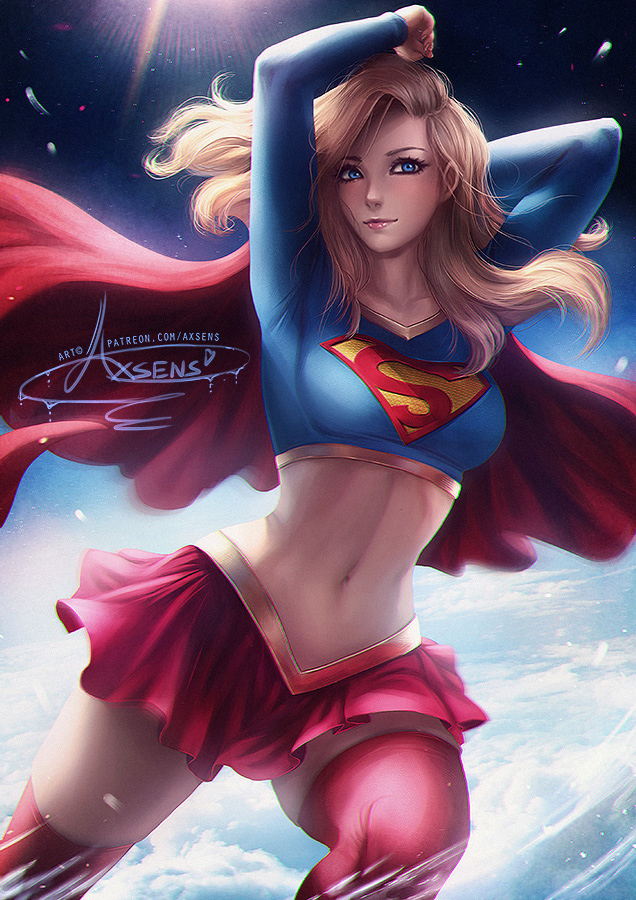 Supergirl , DC Comics, Anime Art, Original Character, Axsens
