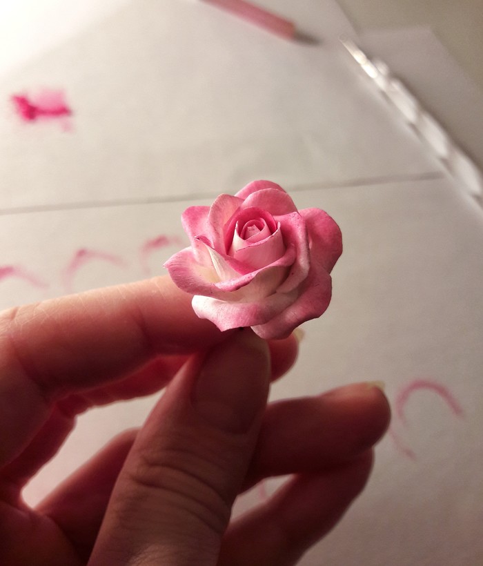 Polymer clay rose - My, Needlework with process, Polymer clay, the Rose, Longpost
