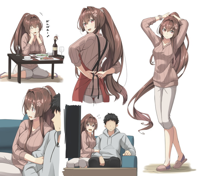 Casual Yamato - Kantai collection, Yamato, Anime, Anime art, Waifu