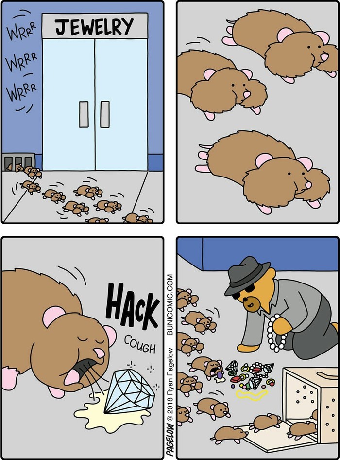 original theft - Buni, Pagelow, Jewelry, Theft, Hamster, Comics, Theft