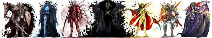 Skeletons Lords - Crossover, Berserk, Fate grand order, Gantz, Bleach, Shadowverse, Overlord, Anime art