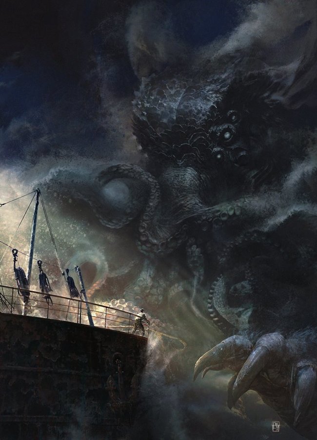 Cthulhu - Lovecraft, Cthulhu, Howard Phillips Lovecraft, Myths of Cthulhu, Art