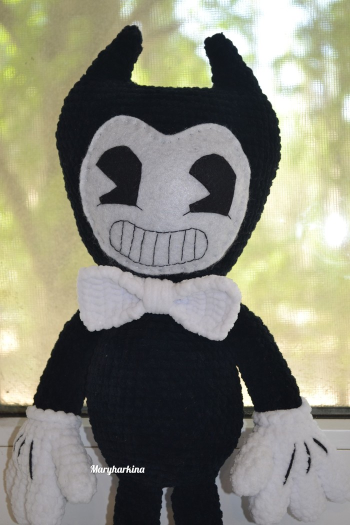 Bandy - My, Knitting, Needlework without process, Bendy and the Ink Machine, , Longpost, Knitted toys, Bendy