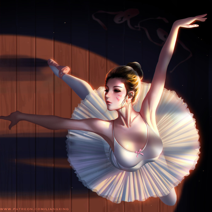 Ballet dancer D.va , , Overwatch, Dva, Liang Xing
