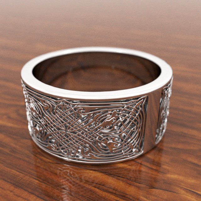 3d model of a wedding ring - My, 3D modeling, Ring, 3D max, GIF, Longpost, 3DS max