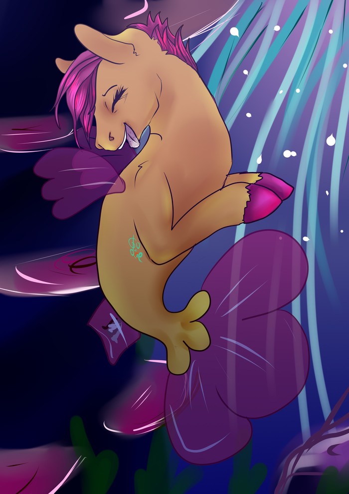 Mermay - Моё, My Little Pony, PonyArt, Арт, Seapony