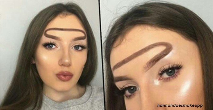 Eyebrow fashion. - Brows, Fashion, Makeup, Humor, Girls, Stupidity