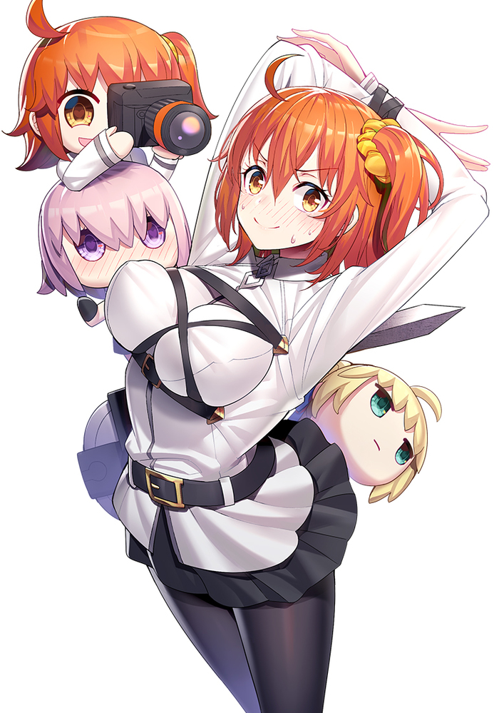 Fate Art - Аниме, Anime Art, Fate, Fate Grand Order, Female Protagonist, Fujimaru Ritsuka, Mashu Kyrielight, Saber