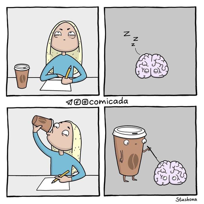 coffee - Comicada, Coffee, Acts, On the, Brain, Tag