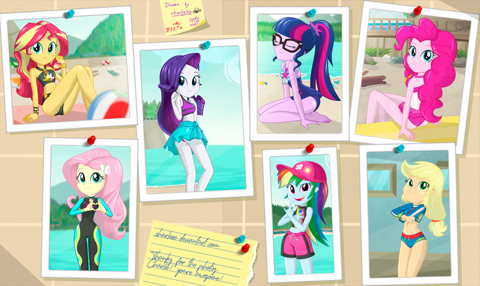 EG Series - BFF! - My little pony, Equestria girls, Mane 6, Sunset shimmer, MLP Edge, Charliexe