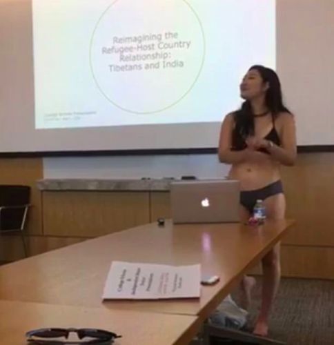 The student undressed during the report and became famous in the media. - University, Girls, Report, Feminism, Dress code, Appearance, media, Cloth, Longpost, Media and press