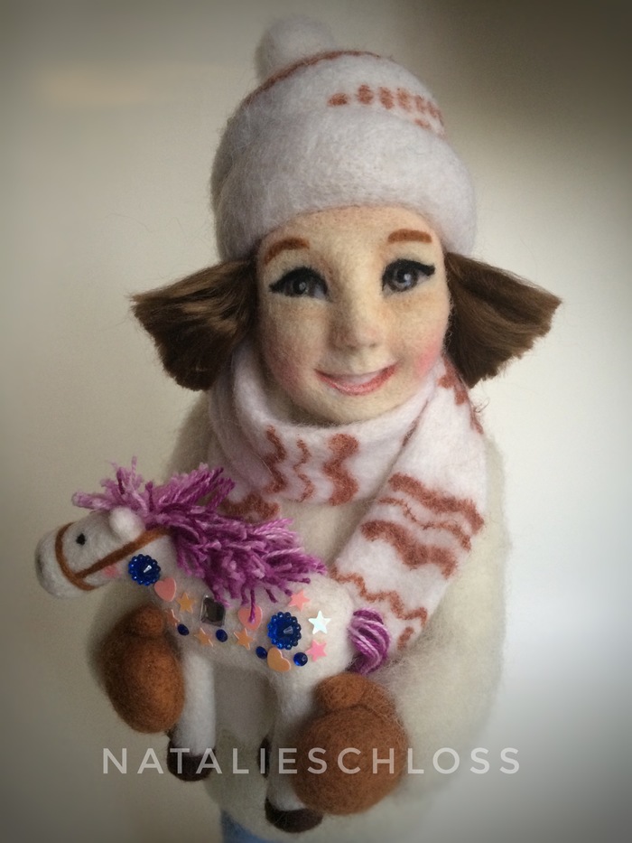 Girl from the 50s... - , Dry felting, Needlework without process, Idea, Hobby, My, Longpost