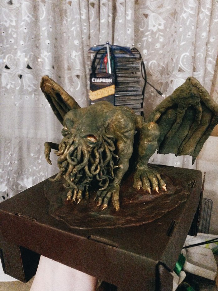 How we made a birthday present - My, Handmade, Clay, Polymer clay, Presents, Handmade, Longpost, First post, Cthulhu