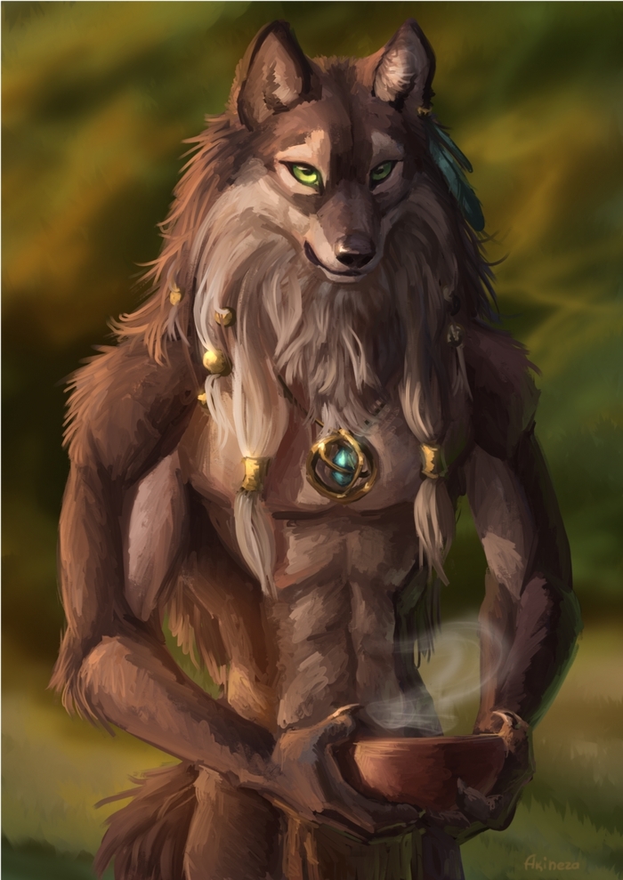 Herbalist - Furry, Anthro, Art, Akineza