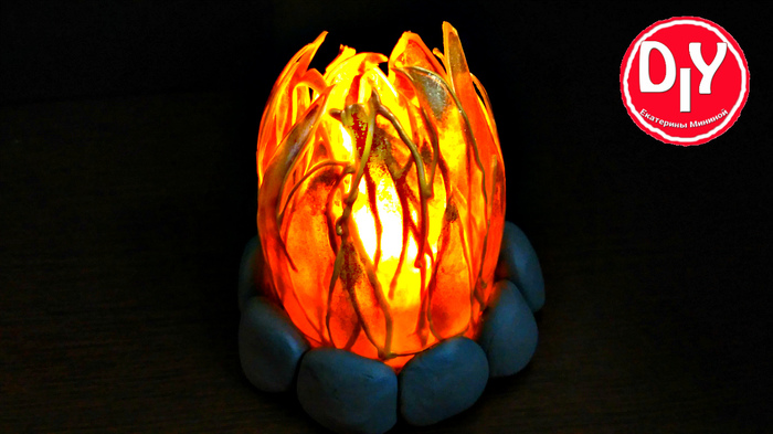 Night light - a lamp made of epoxy resin. - My, Epoxy resin, , , With your own hands