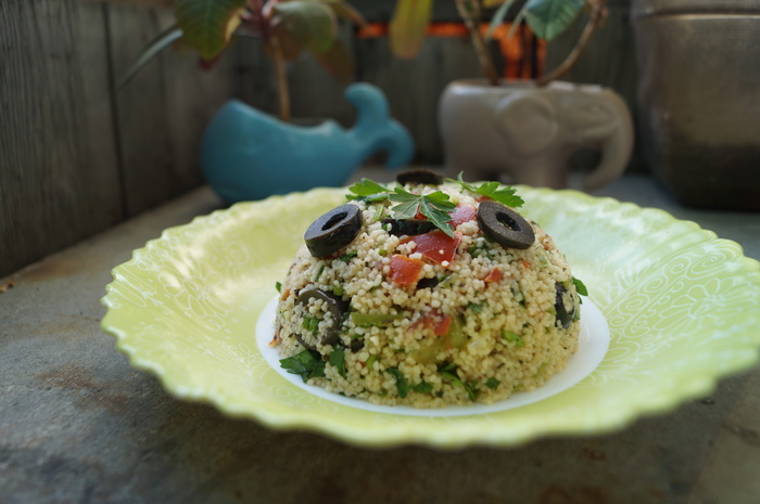 Salad Tabouleh with couscous and herbs. - My, Preparation, Recipe, , Tabuleh, , , , , Video, Longpost, Asian food