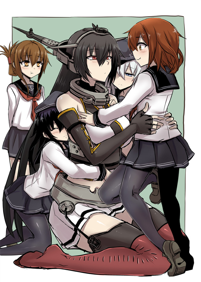 Everyone loves Nagato - Kantai collection, Nagato, Akatsuki, Hibiki, Ikazuchi, Inazuma, Anime art, Anime