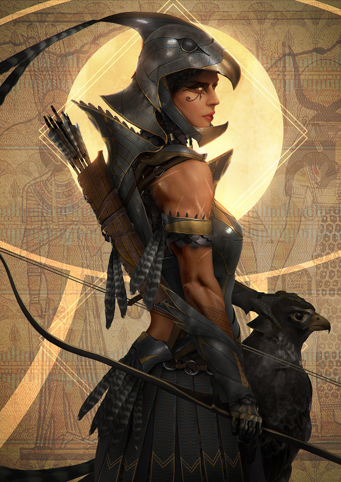 Horus, Queen of wings by johnsonting - Art, Johnson Ting, Longpost