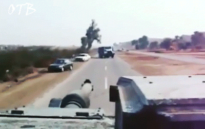 Traffic rules for the tank. - Humor, Traffic rules, GIF, Tanks