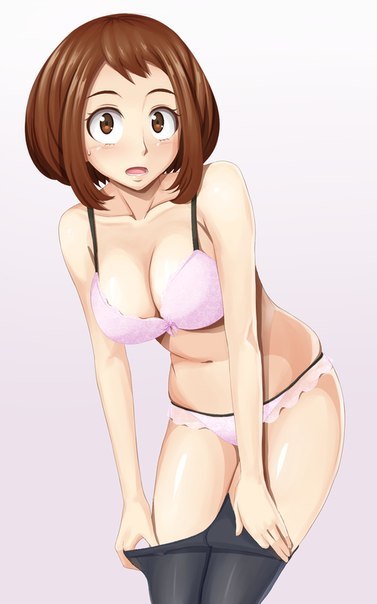 Ochako Uraraka - NSFW, Boku no hero academia, Uraraka ochako, Anime, Underwear, Anime art