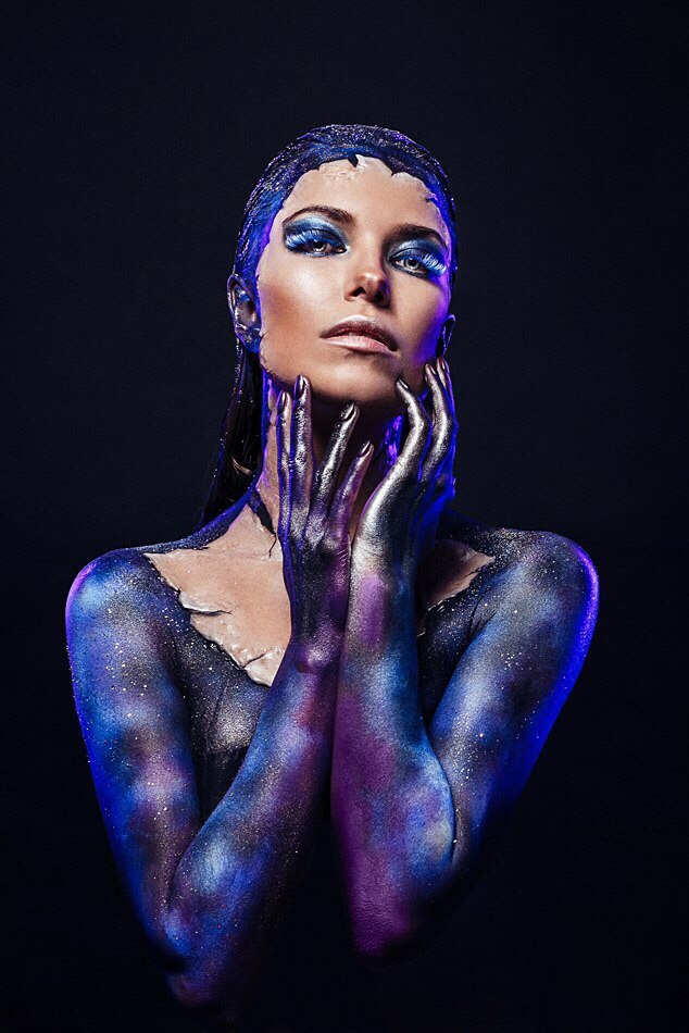 In space - My, Bodypainting, Creation, Art, Makeup, , Murmansk, Longpost