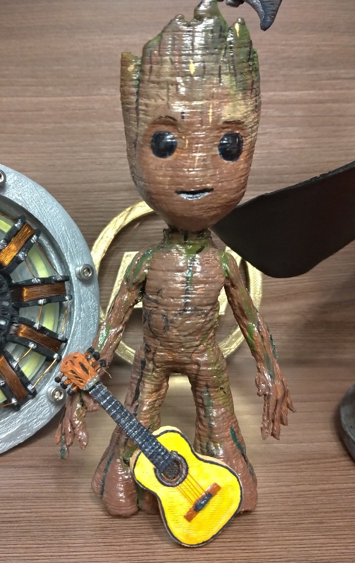 Baby Groot on a 3D printer - My, , Groot, 3D печать, 3D modeling, Guardians of the Galaxy, Avengers, Longpost
