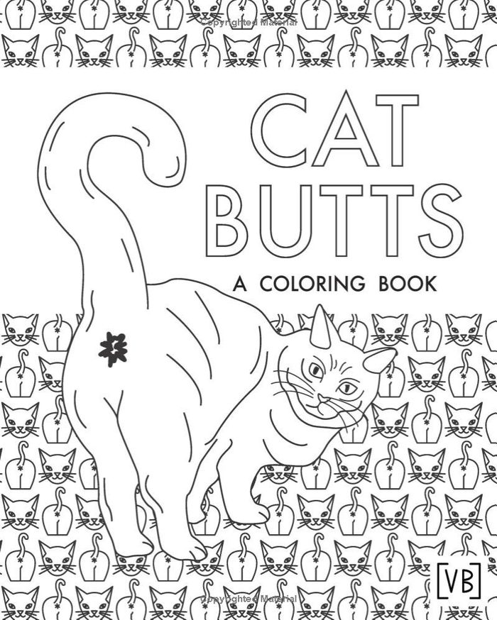 Just a coloring book about cat asses - cat, Humor, Images, Animals, Booty, Funny, Coloring, Longpost