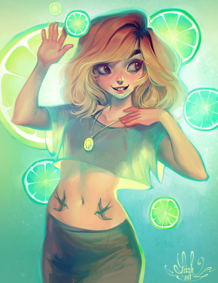 Lemonade - Арт, Рисунок, Девушки, Lois Van baarle, Loish