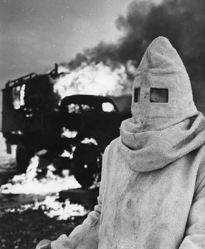 Teachings of the GDR chemical defense troops - The photo, GDR, Army, Teachings, , Ku Klux Klan, Fire