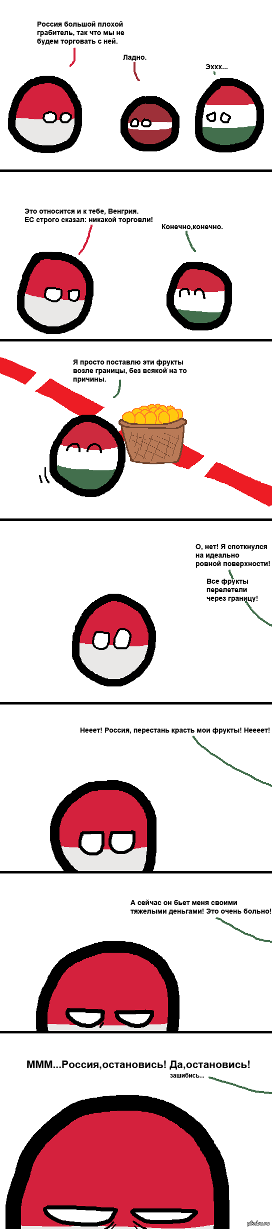 Никакой торговли - Россия, Польша, Countryballs, Длиннопост, Венгрия