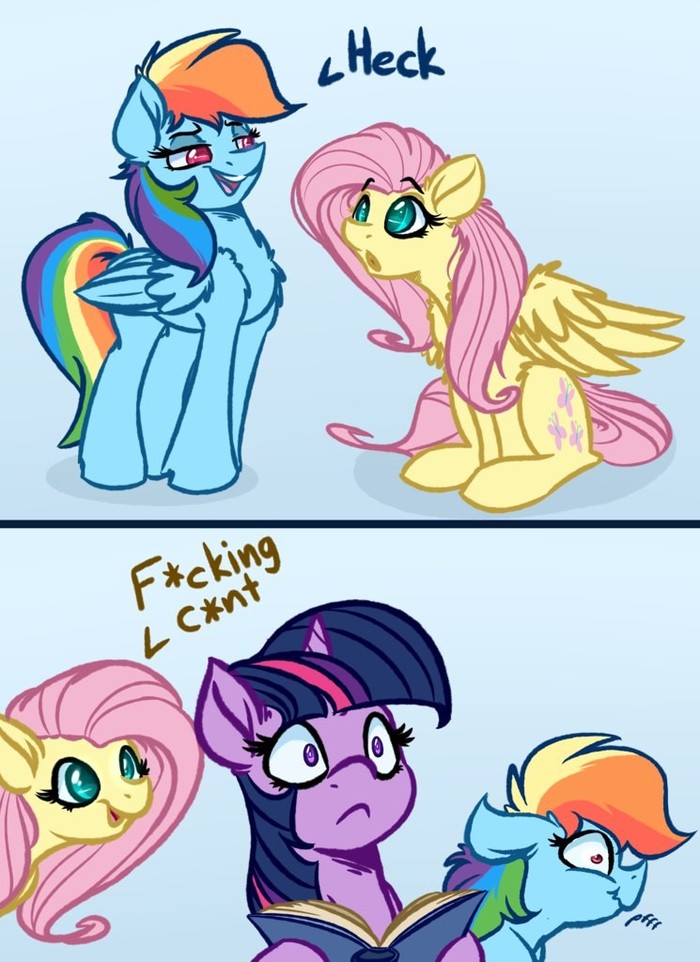   My Little Pony, Fluttershy, Rainbow Dash, Twilight Sparkle, Witchtaunter