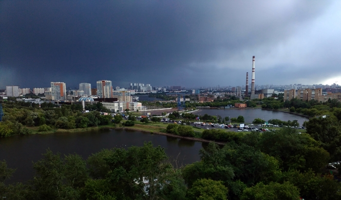 Dark sky - My, The photo, The sun, Rain