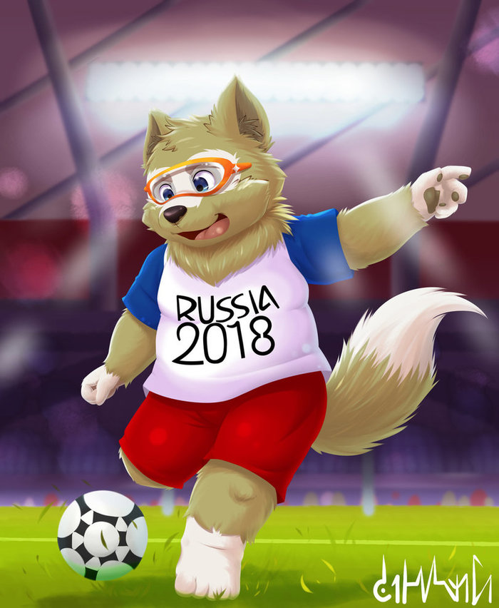 The Zabivaka We Deserve - Zabivaka, , Football, Came from grandma, Art, Anthro, Furry