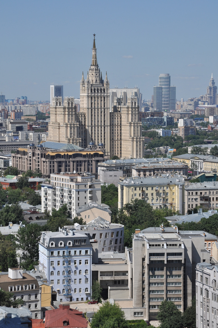Moscow, Novy Arbat, 11. Views from the roof. - My, Open spaces, Novy Arbat, Kremlin, , Ostankino, Arbat, Moscow City, Moscow, Longpost, M Barrikadnaya