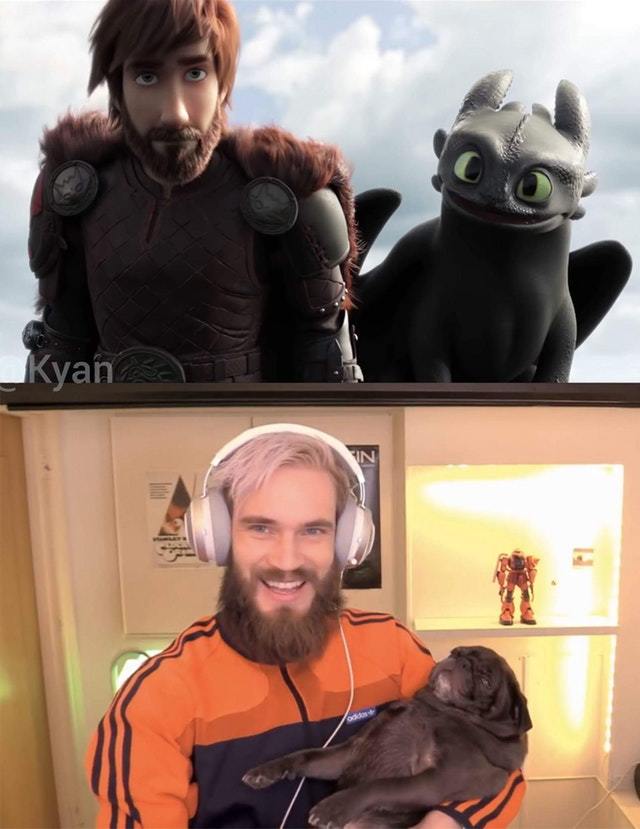 Настоящий шведский Викинг со своим свирепым зверем.