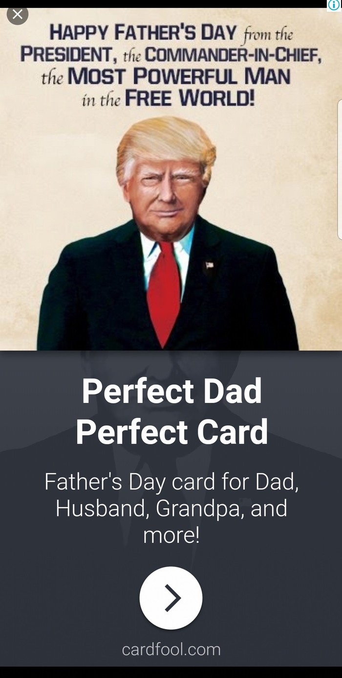 Make father's day's great again - Реклама, Дональд Трамп, Волосы, Поздравление