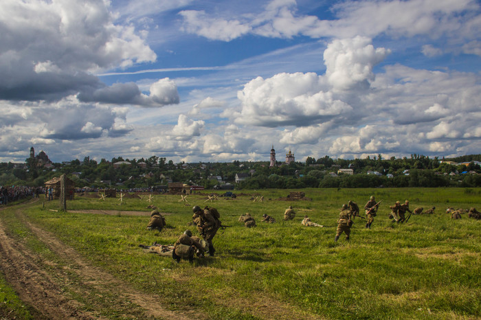 Reconstruction of the Battle of Borovsk - My, The Great Patriotic War, Borovsk, , Longpost