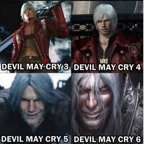 Evolution of Dante - Games, Computer games, Arthas Menethil, Devil may cry, Warcraft, Warcraft 3, Dante