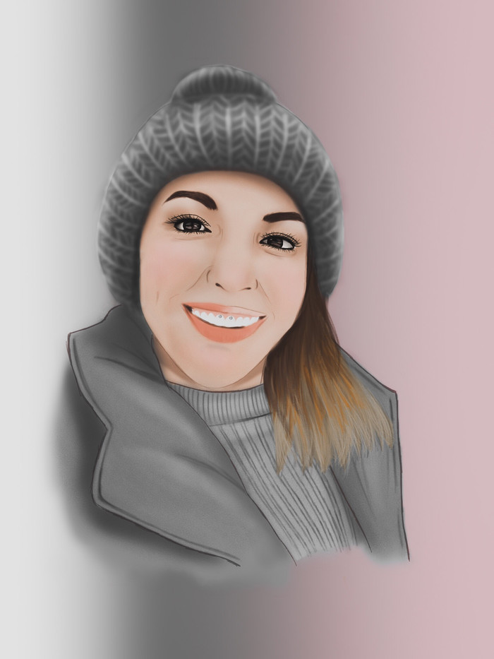 Цифровой портрет девушки