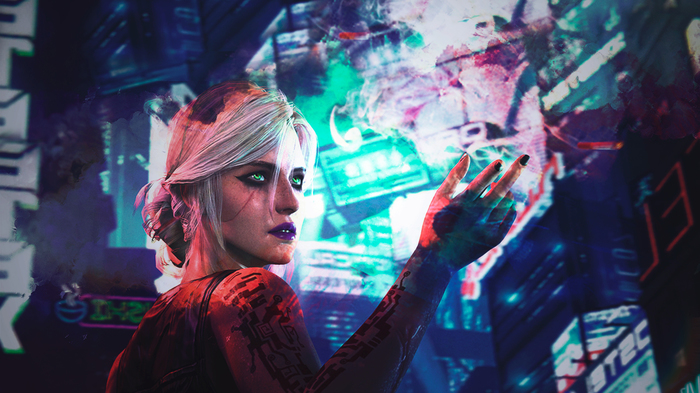 Ciri in Cyberpunk 2077 trailer gives goosebumps - My, Cyberpunk, Cyberpunk 2077, Ciri, , Voice acting, In Russian, Trailer, , Russian language