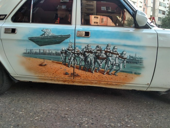 Stormtroopers on the Volga - My, Airbrushing, Star Wars, Barge Haulers on the Volga, Gaz-3102, Volga, Stormtrooper, Auto