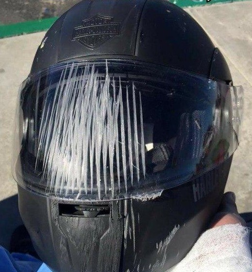 Briefly why you need a helmet - My, Helmet, Briefly, The photo