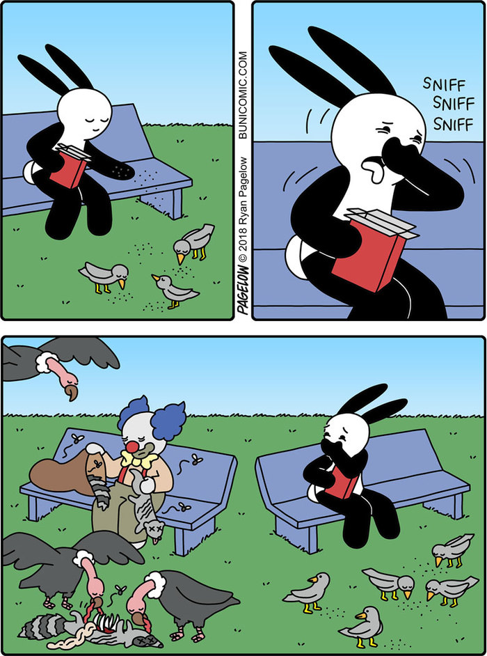 fed the birds - Buni, Pagelow, Birds, Vulture, , Comics