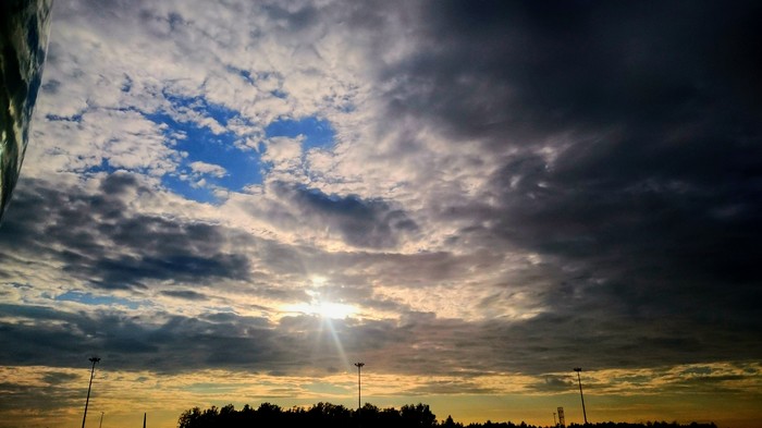 Pulkovo sunsets - My, Pulkovo, Sunset, Sky, Longpost