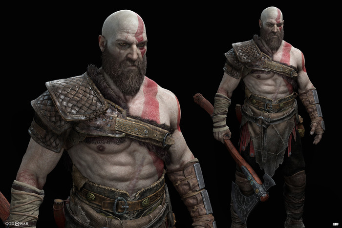 Kratos model creation - God of war, Kratos, 3D modeling, GIF, Longpost