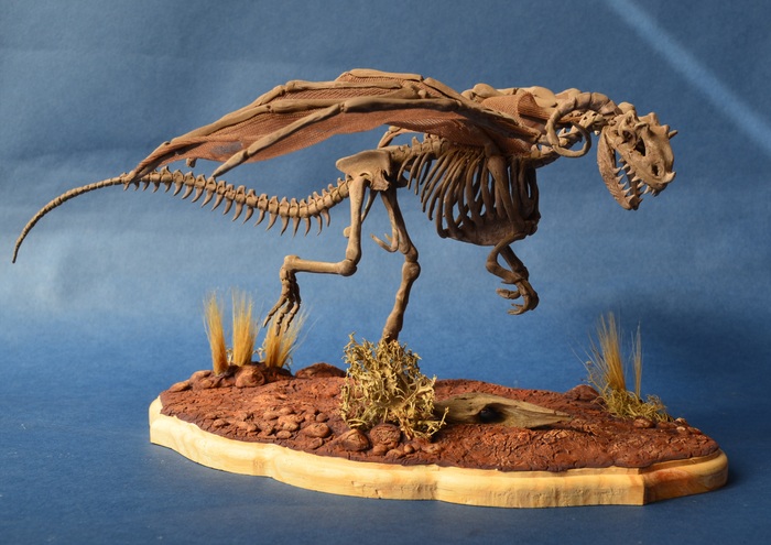 Skeleton dragon on a stand. - My, Handmade, Longpost, Handmade, The Dragon, Figurine, Skeleton, Velvet plastic, Figurines