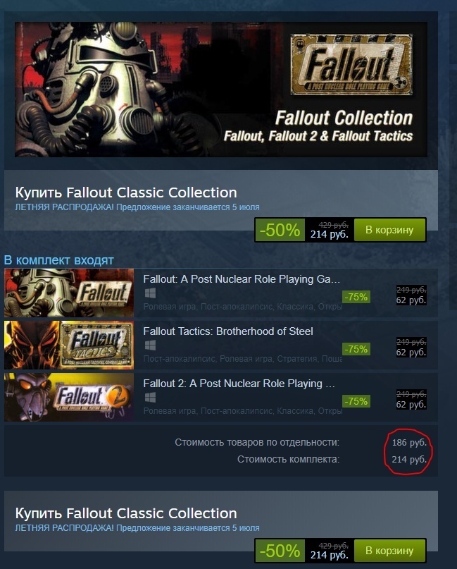 Some weird sale - Fallout, Fallout: Tactics, Fallout 2, Fallout 1, Распродажа, Games, Computer games, Steam