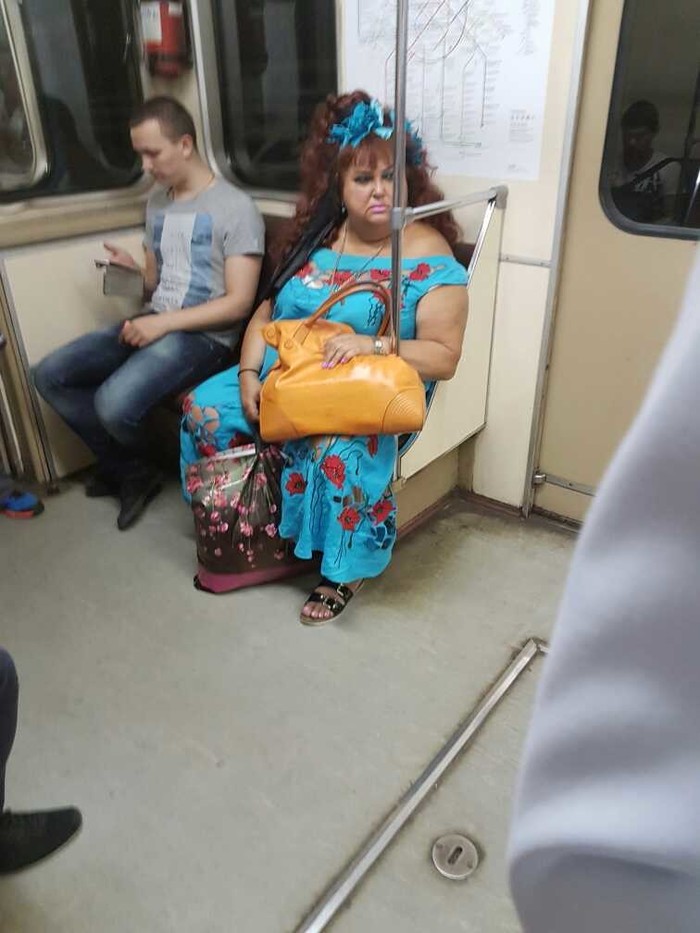 You will recognize HER ... in the subway ..)) - My, Metro, , Grandma, Aunt, Impudence
