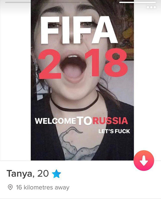 But honestly - 2018 FIFA World Cup, Tinder, Bear and whore