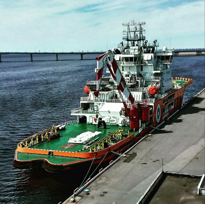 Handsome icebreaker Alexander Sannikov - My, Vessel, Icebreaker, Sannikov Land, Power, Russia, Longpost